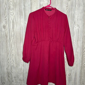 Zara knee length dress buttons size large